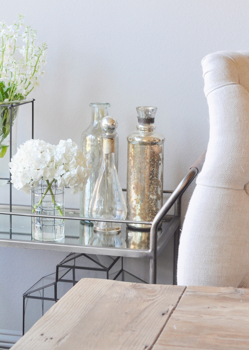 How to Decorate with Glass Vase on a Bart Cart