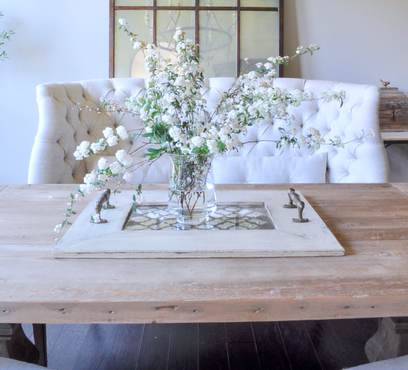 How to Decorate with a Glass Vase and Spring Branches