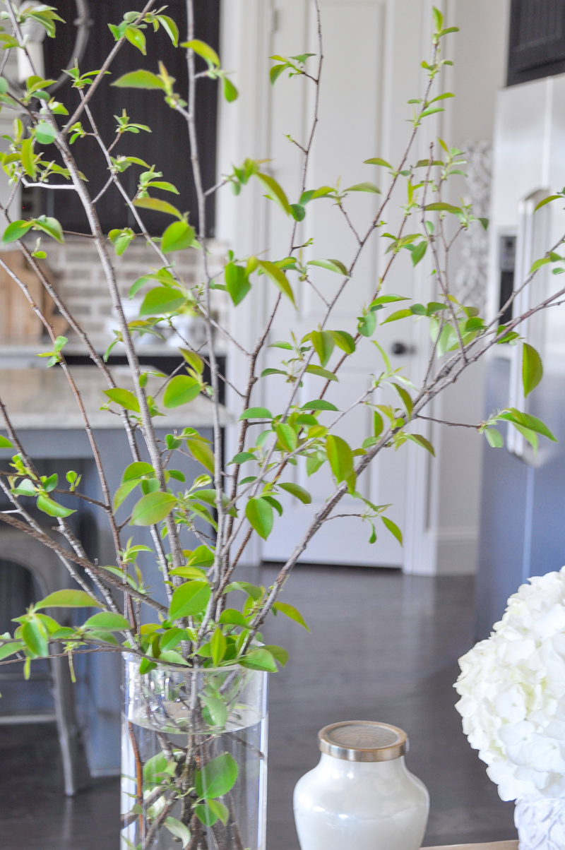 Spring Decor with Fresh Cut Branches Kitchen