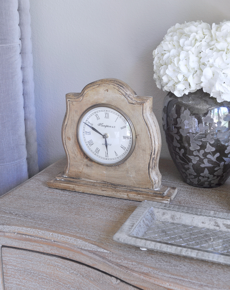 Bedside Table Clock and Tray