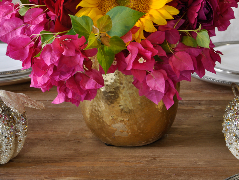 bright-pink-bougainvillea-in-gold-vase-for-summer