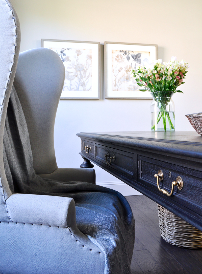 home-office-beautiful-black-desk-and-gray-wingback