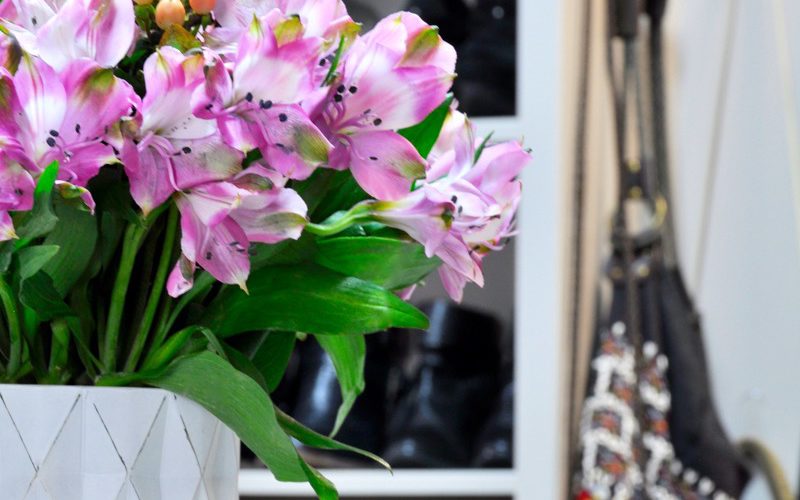 beautiful flowers in closet