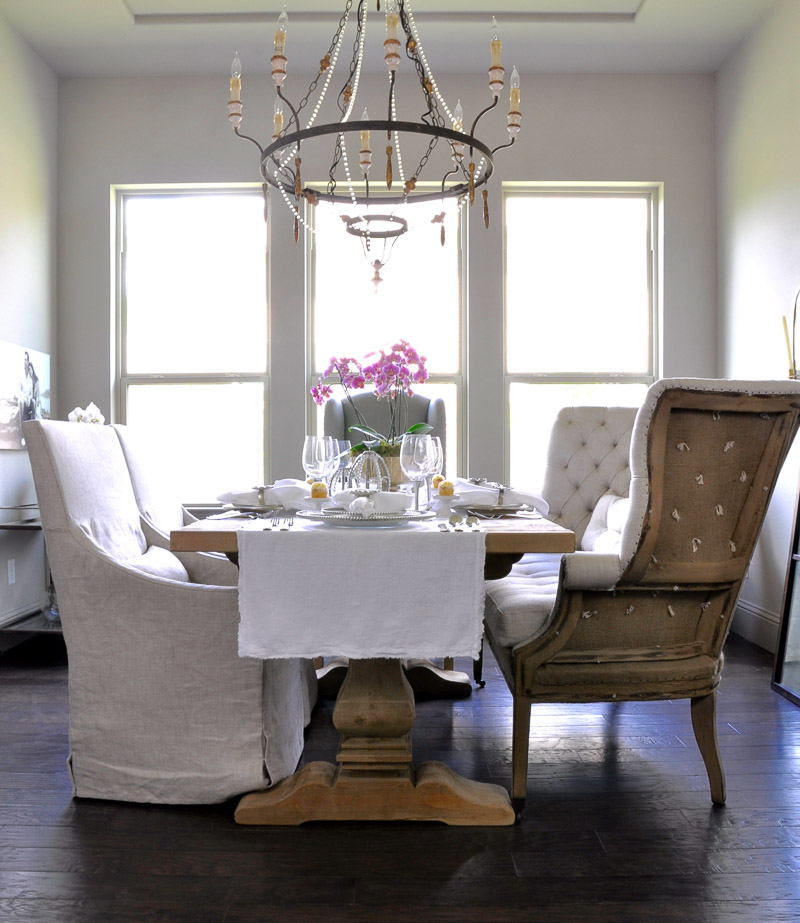 beautiful easter table and dining room