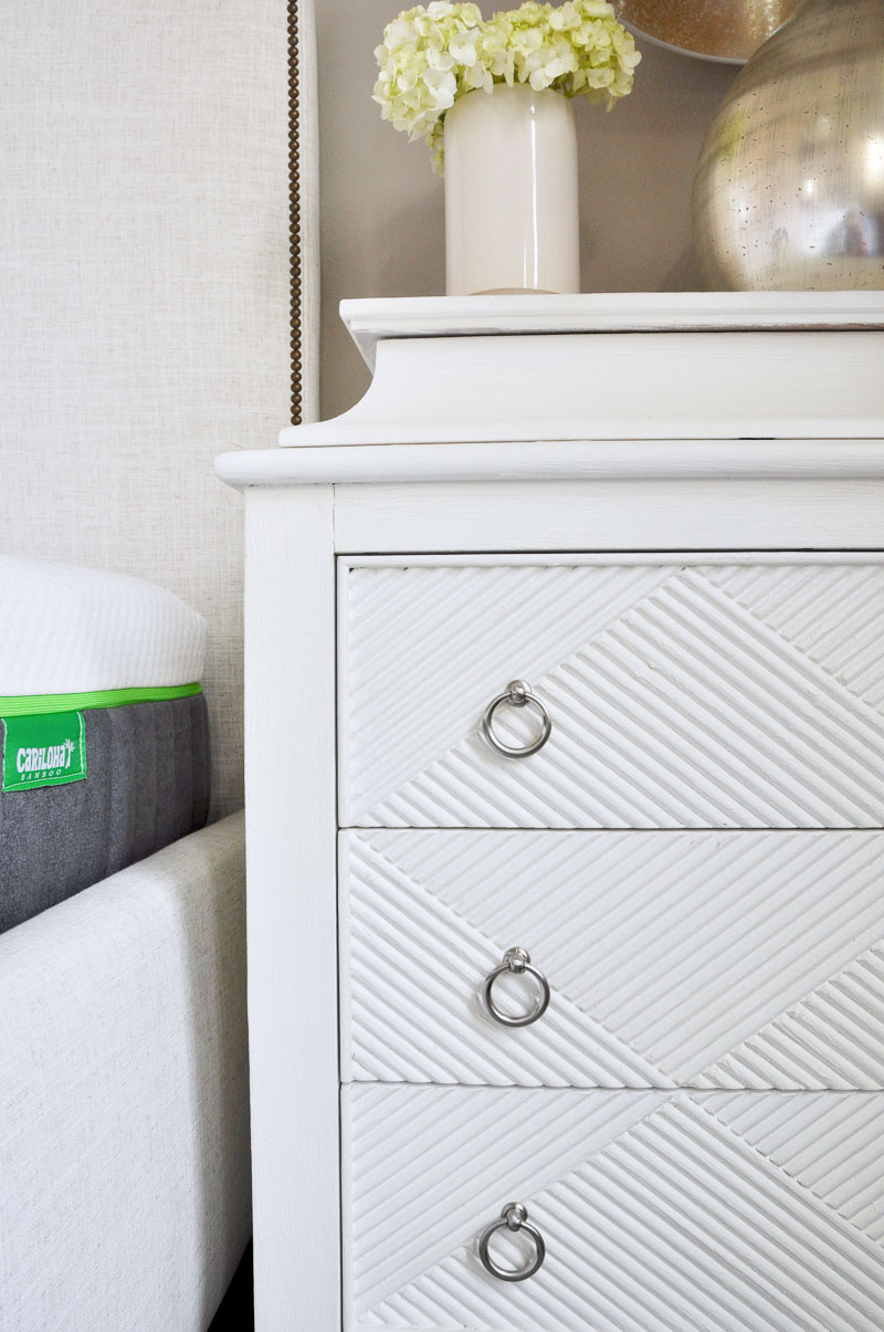 Love the details on this nightstand in One Room Challenge makeover 