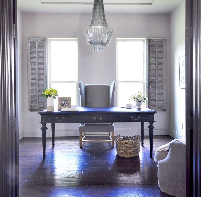 Home Office Updated With a Beautiful Chandelier Decor Gold Designs
