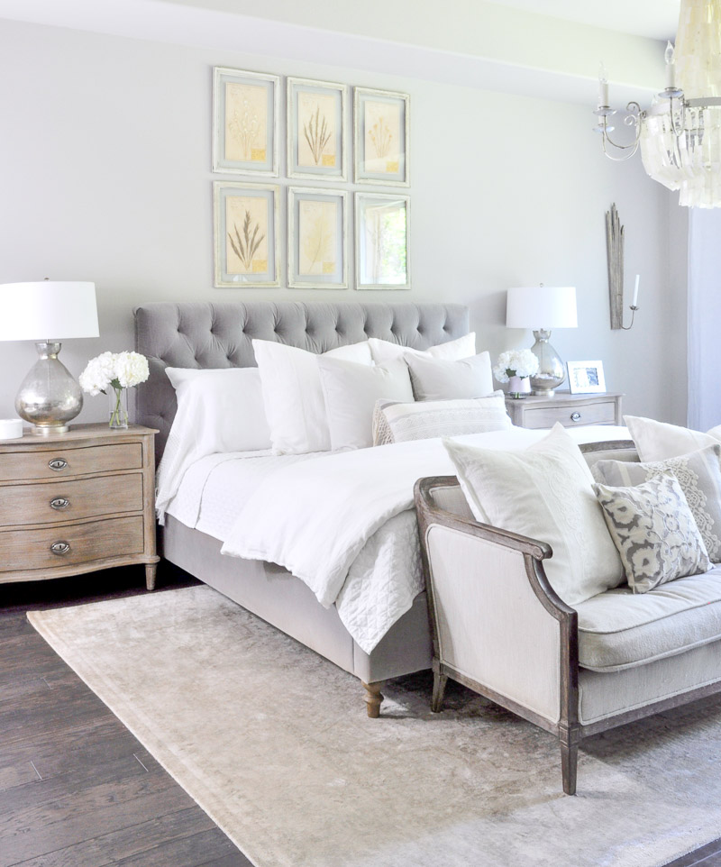 Beautiful gray and white bedroom