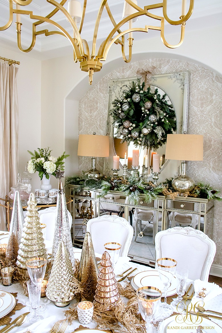Elegant Traditional Christmas Dining Room by Decor Gold Designs