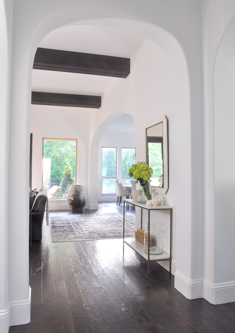 beautiful open entry hall with console table