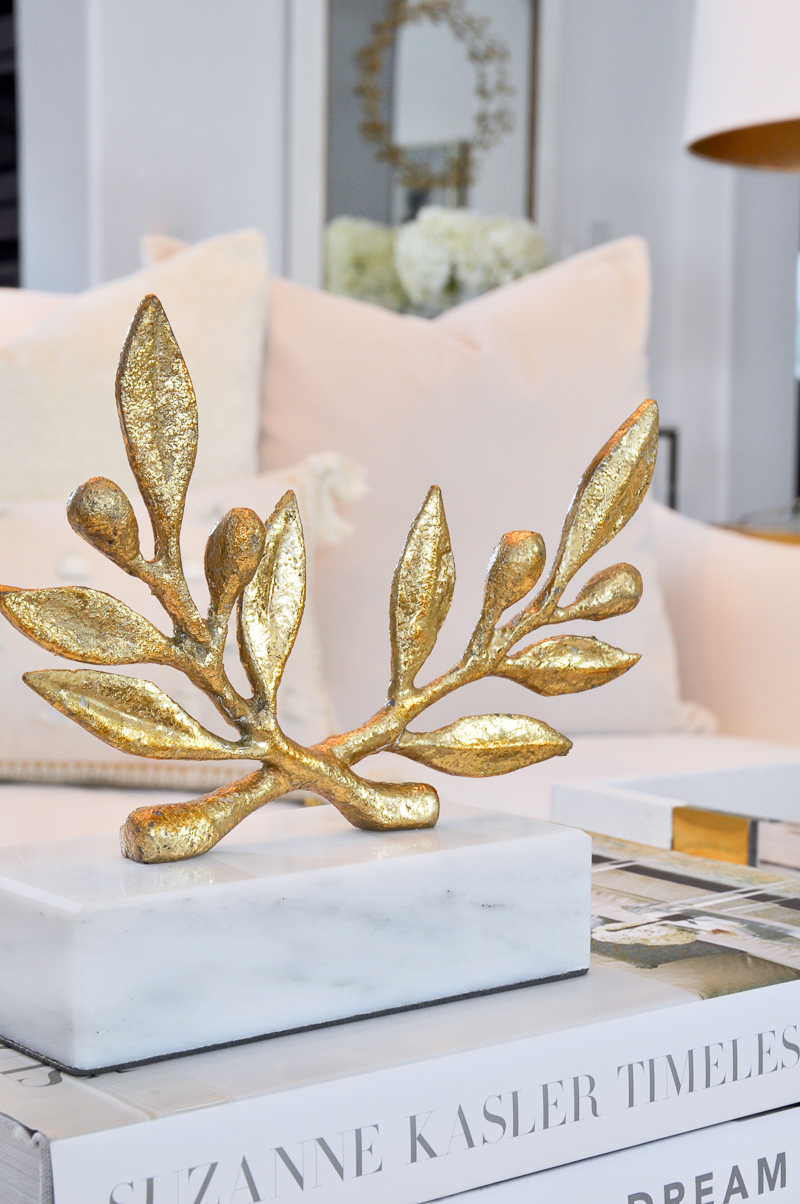 beautiful gold olive branch statue