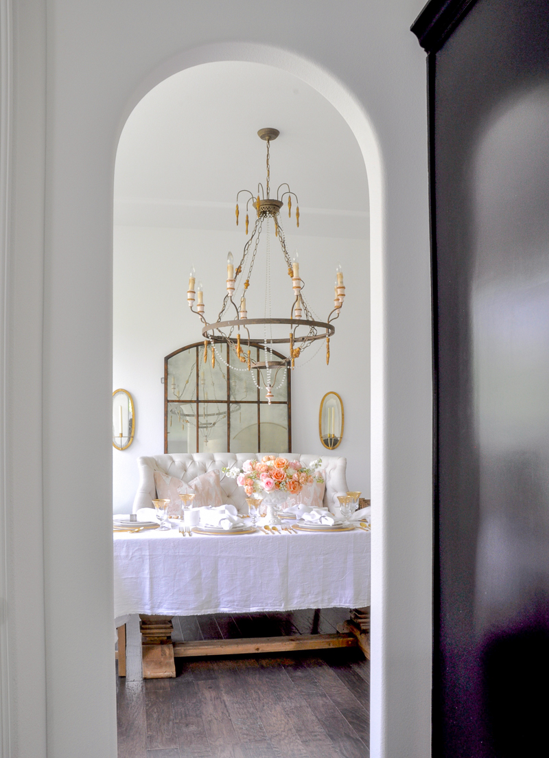 arched entrance to dining room