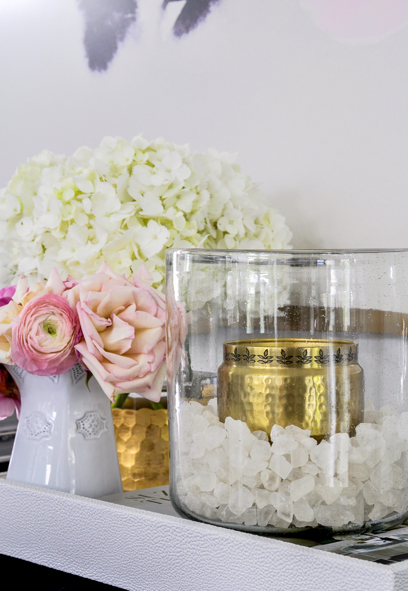 beautiful white and gold home accesories