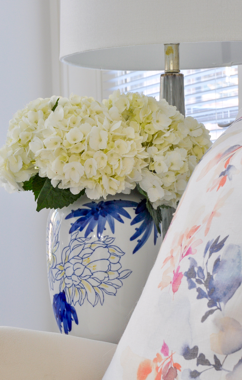 gorgeous white and blue vase