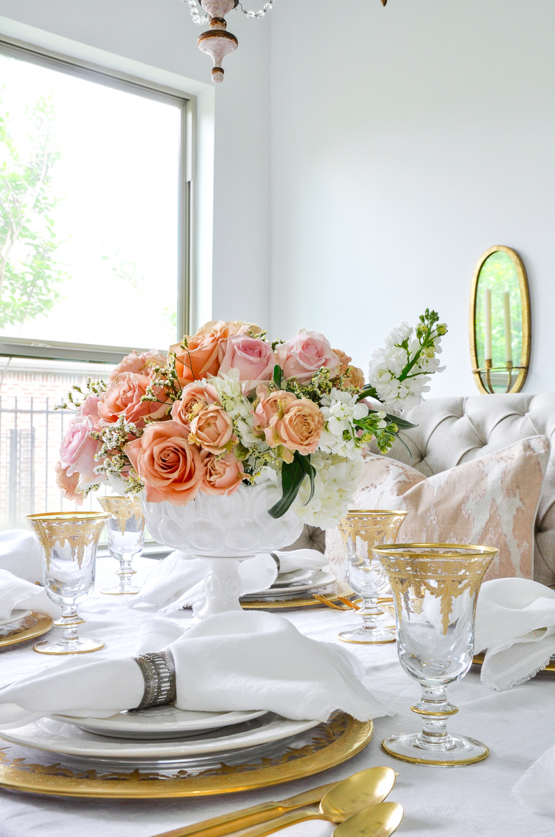 romantic spring dining table 