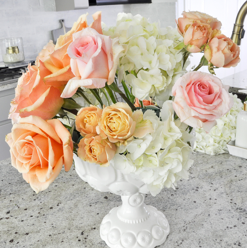 step by step flower arrangement