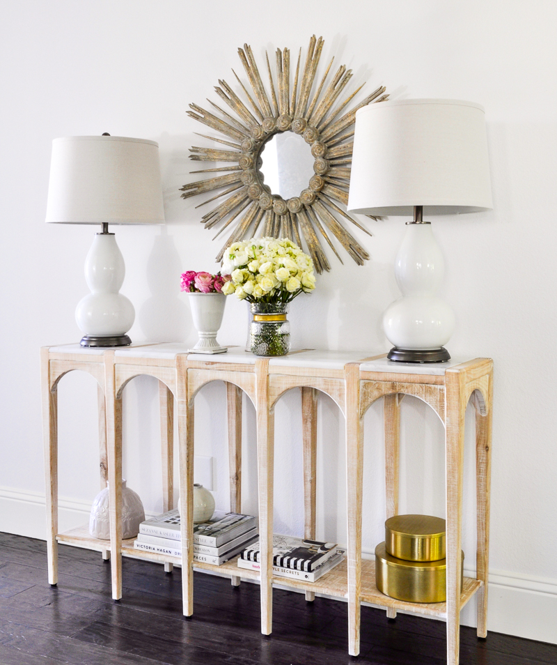 pretty entry hall console table