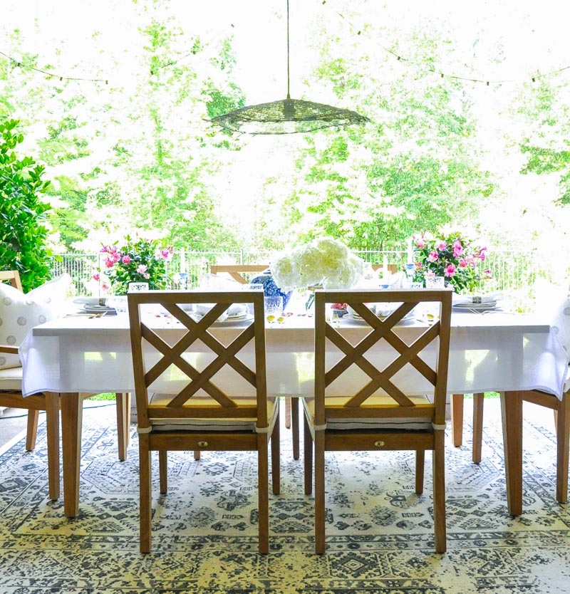 Gorgeous teak dining table chairs beautiful patio 