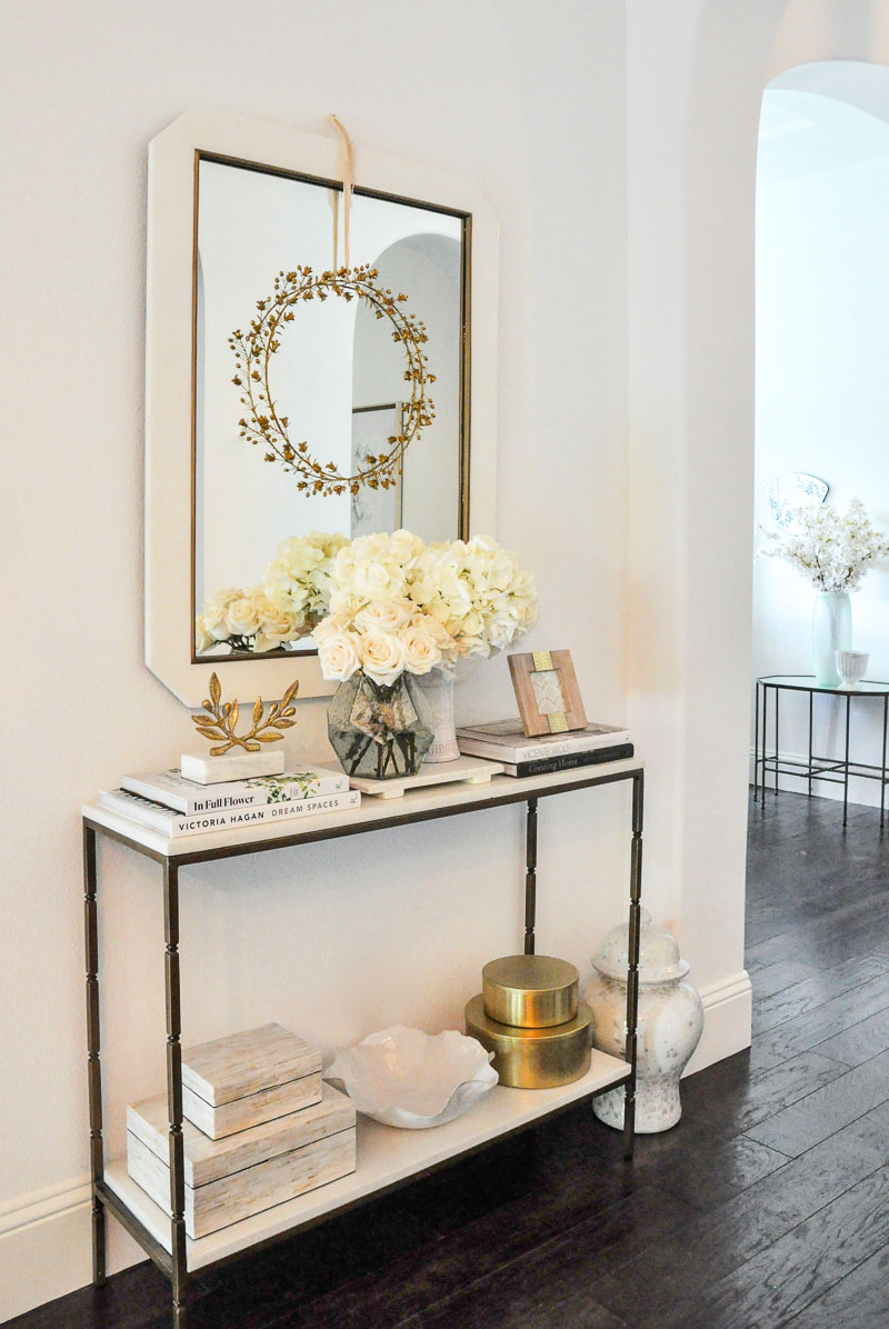 White console table