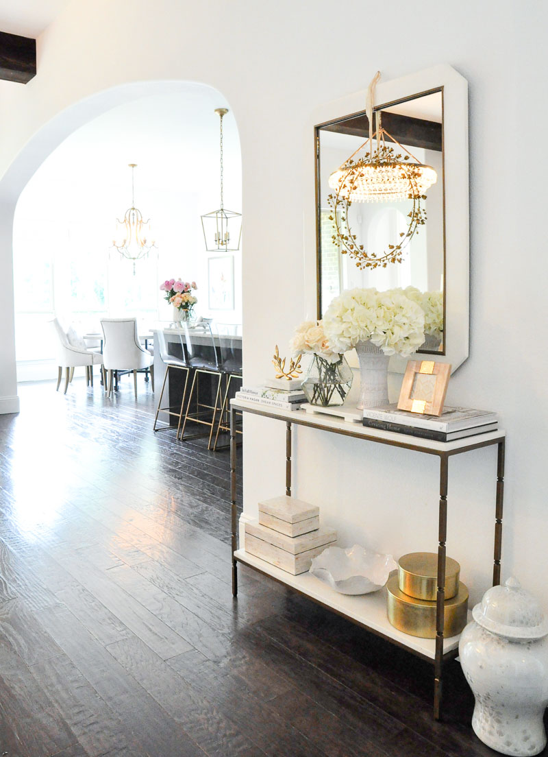 entry hall gorgeous gold white console mirror