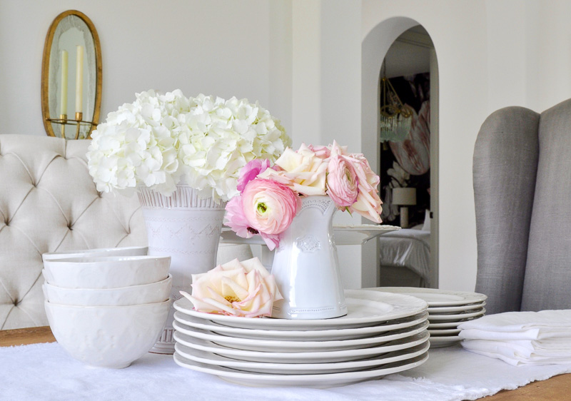 Dining table styled