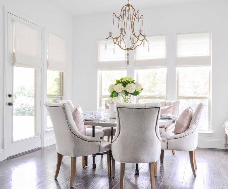 bright white breakfast nook