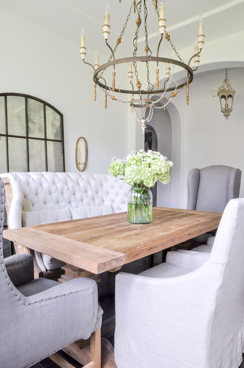 Dining room farm table three seating styles