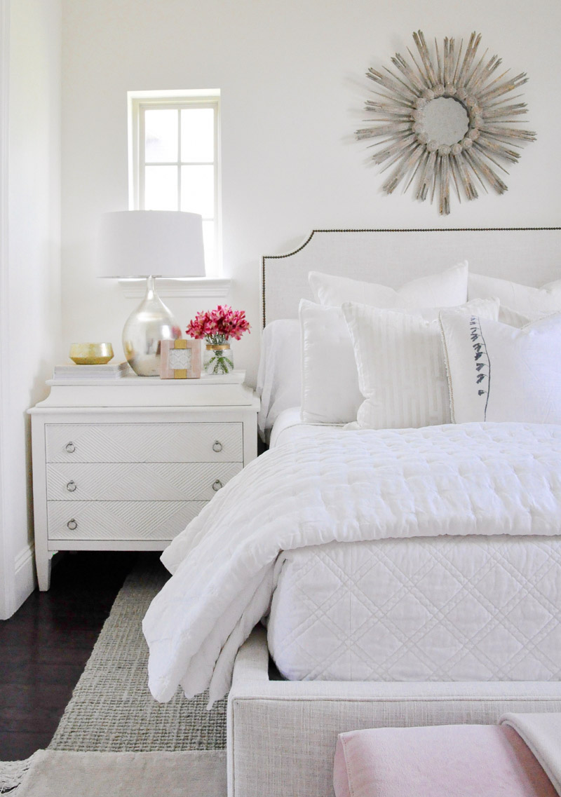 Dreamy white guest bedroom