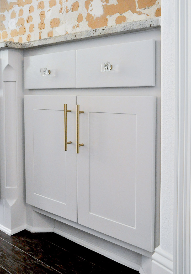 Kitchen cabinet door fronts brass hardware