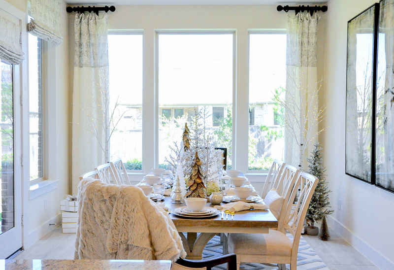 Dining table holiday tree centerpiece 