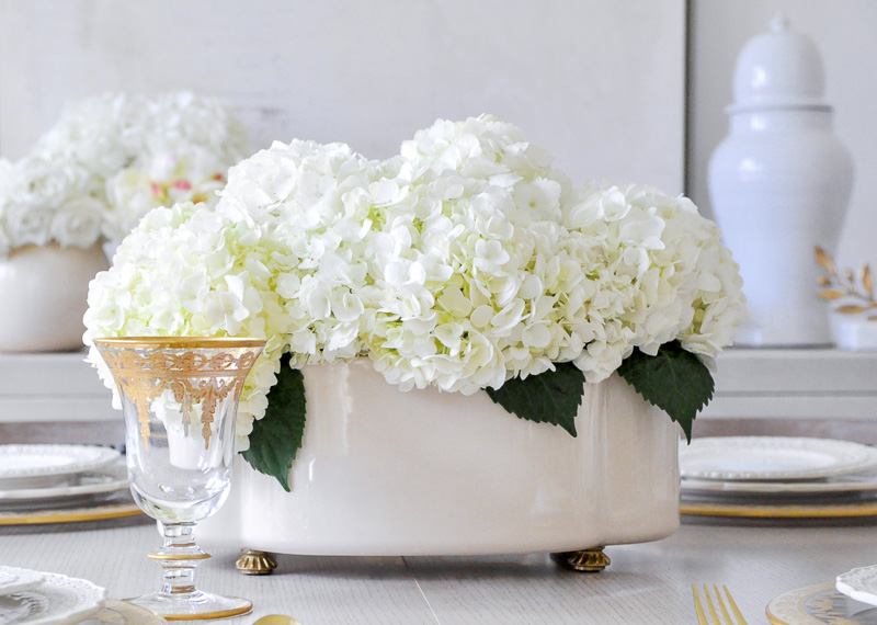 Dining room cream colored planter