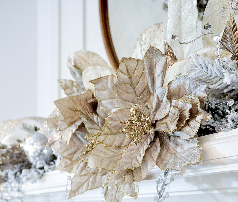 Frontgate taupe Christmas poinsettias