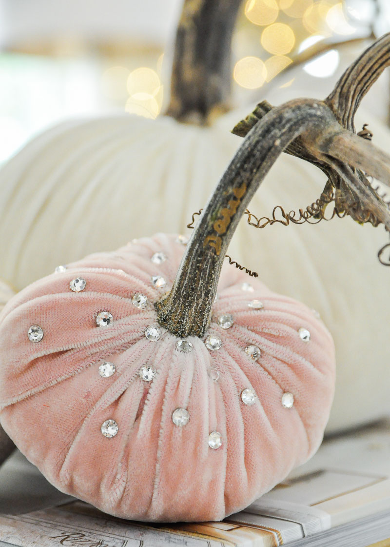 Decorative velvet pumpkins 