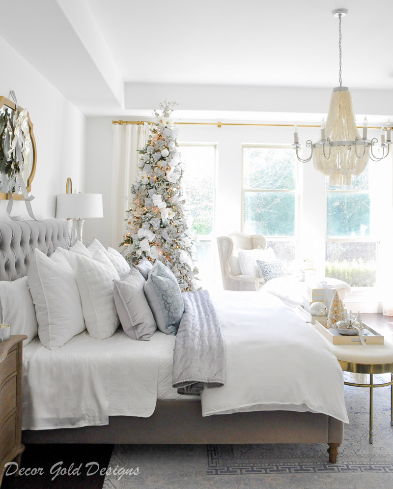 Winter White Christmas Bedrooms - Decor Gold Designs