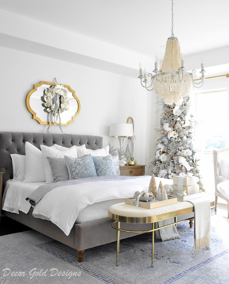 Christmas bedrooms winter white