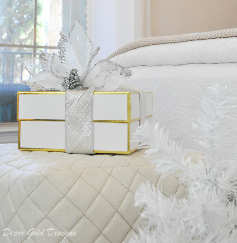 Christmas bedroom white bright