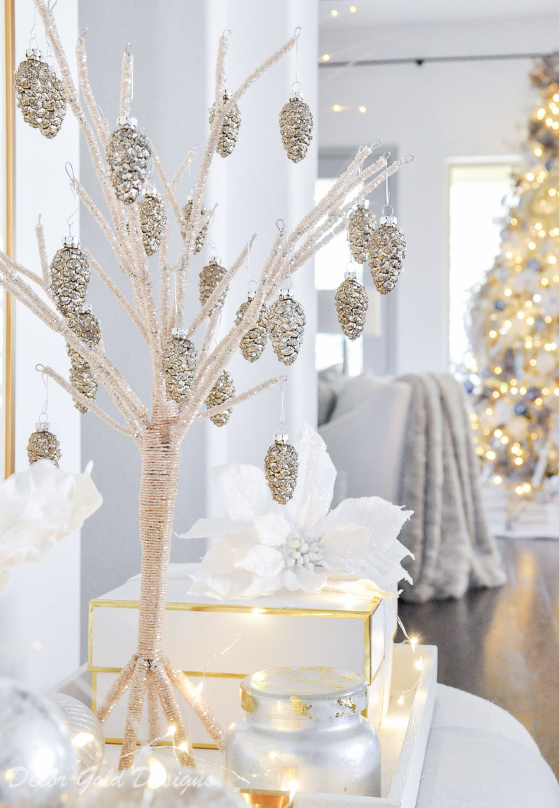 Christmas home tour beaded tree 