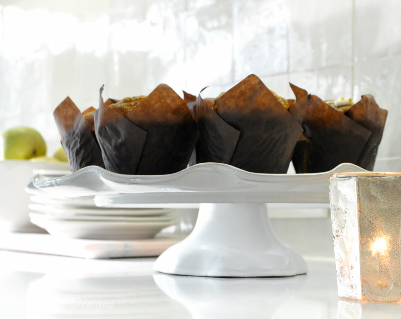 Holiday decorating cake stand muffins