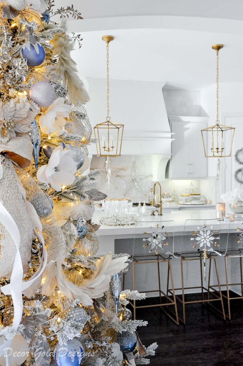 Beautiful holiday decorating kitchen new years Eve