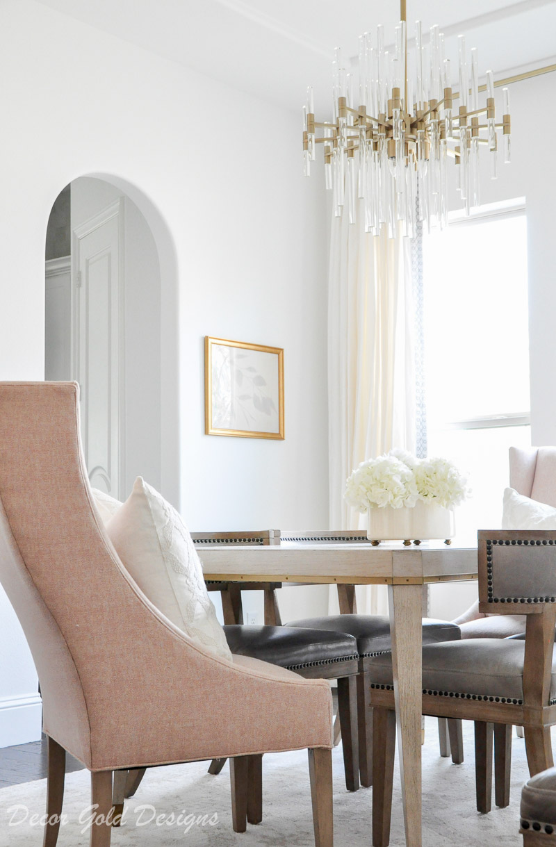 dining room blush end chairs