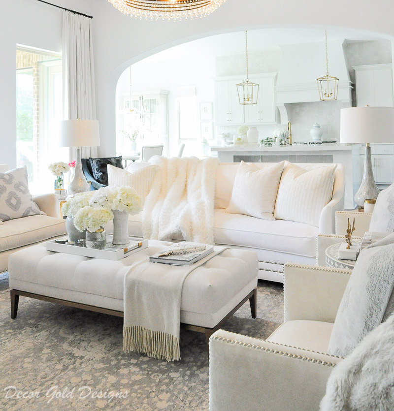 living room white furnishings elegant design