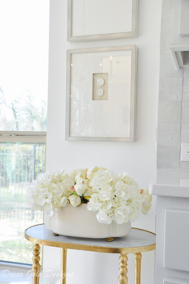 beautiful faux white hydrangeas peonies