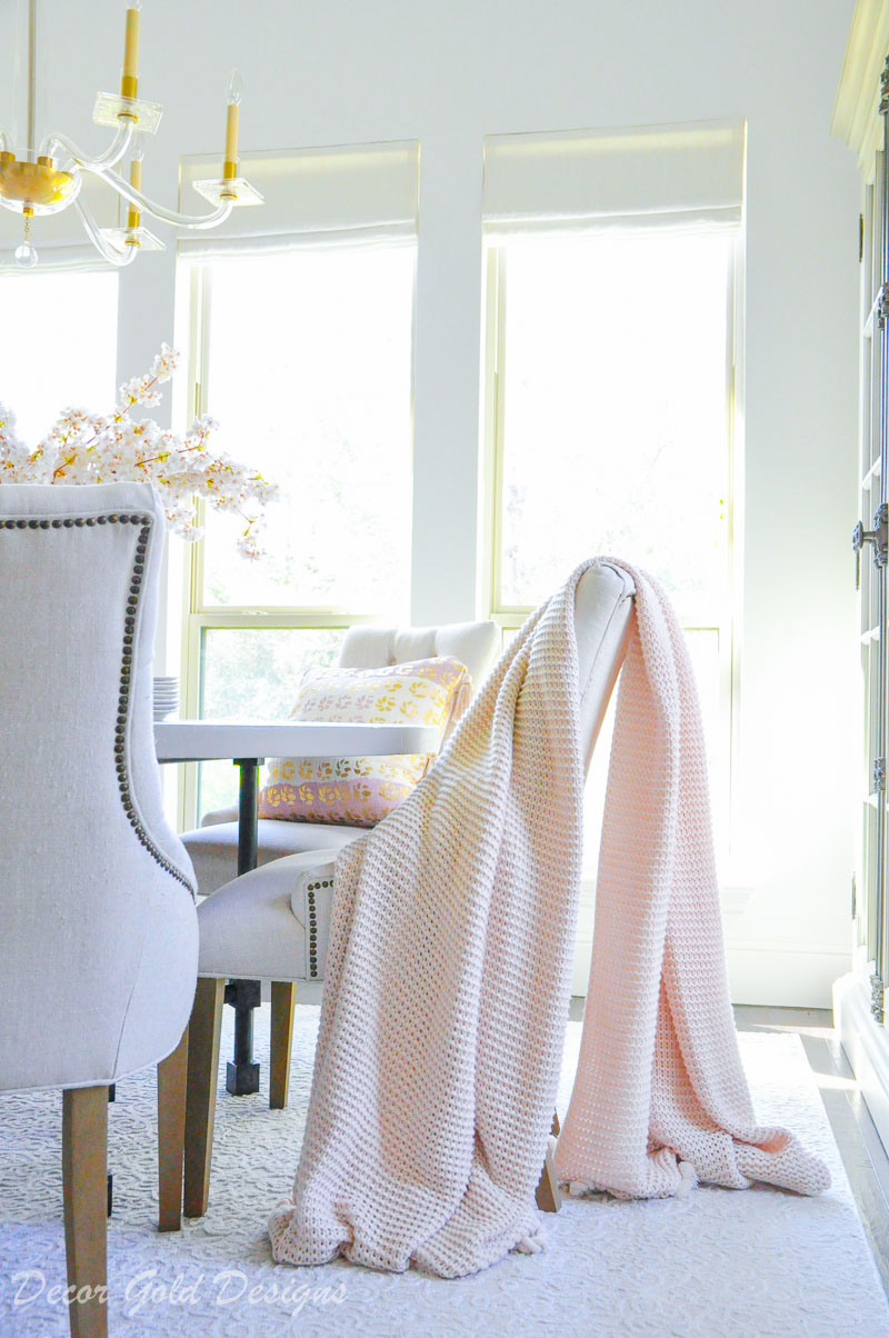  blush pink oversized throw blanket