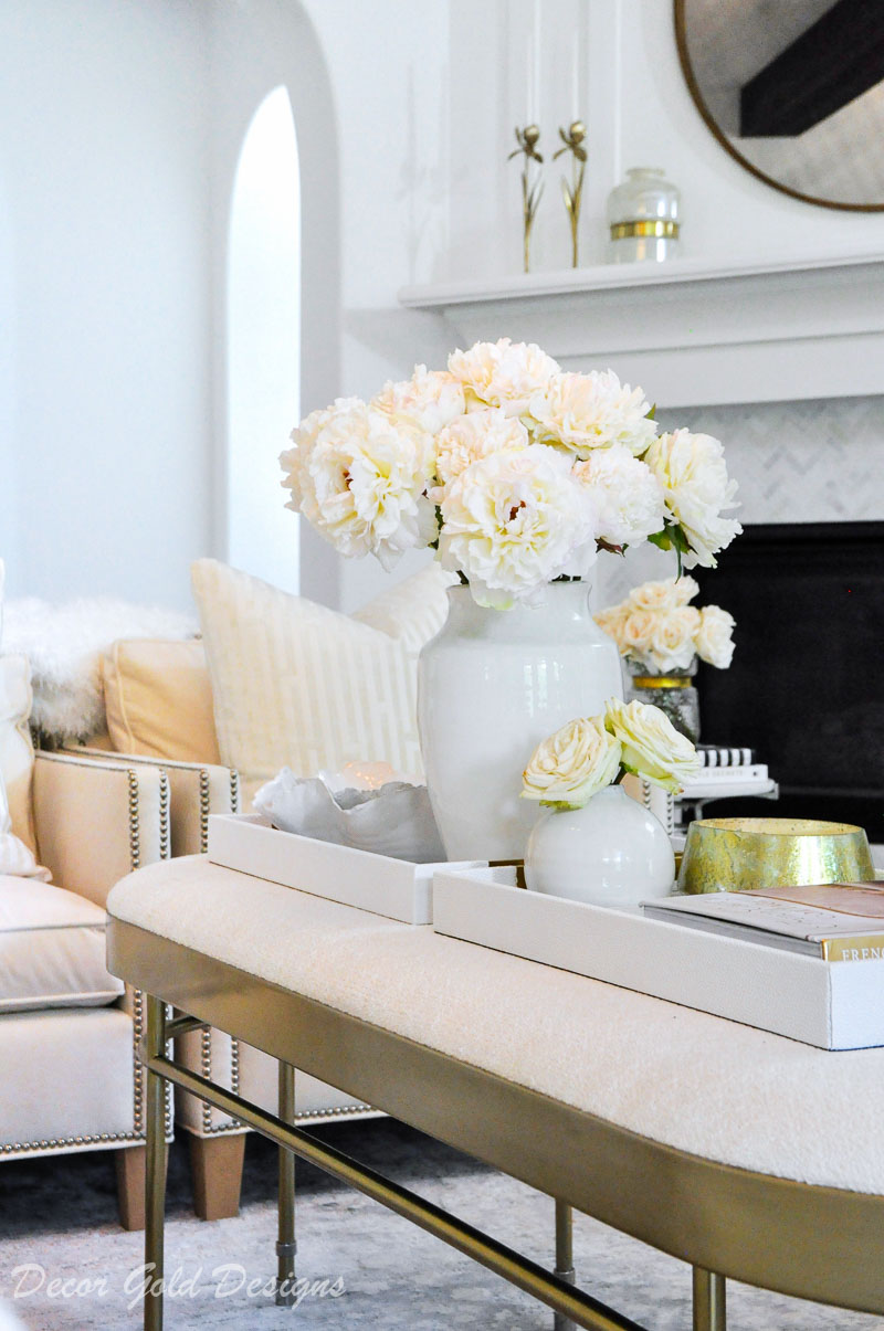 faux flowers beautifully styled vase living room