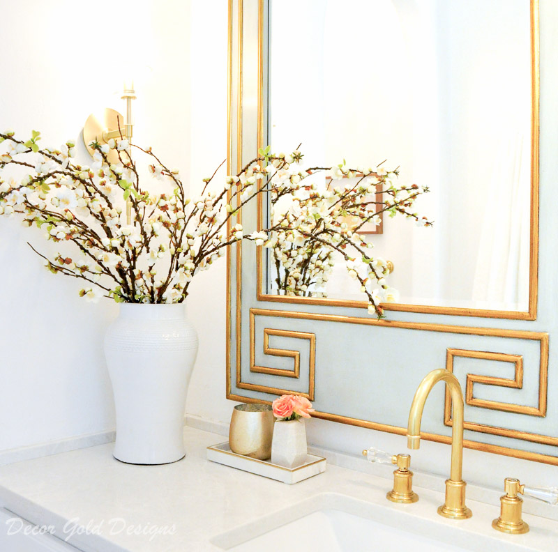 Gold store bathroom decor