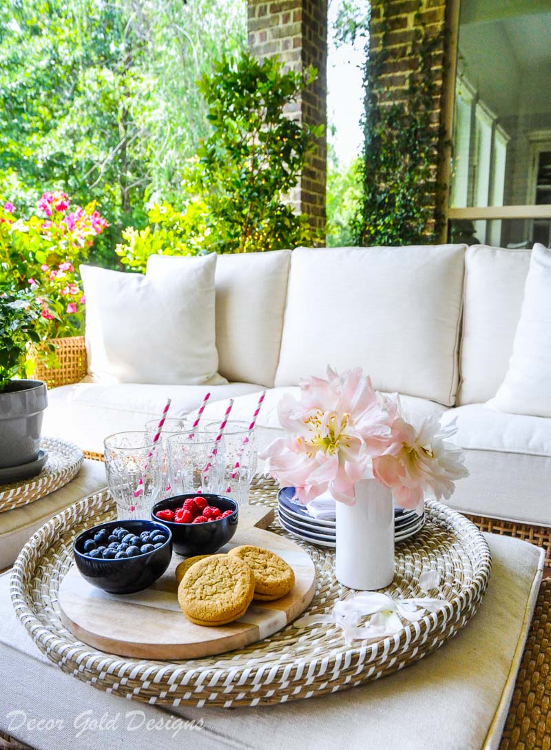 summer patio reveal outdoor food tray