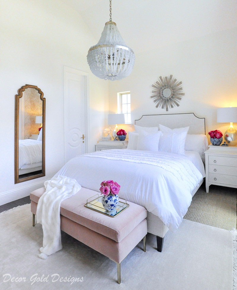Wow your guests beautiful bedroom white bedding 