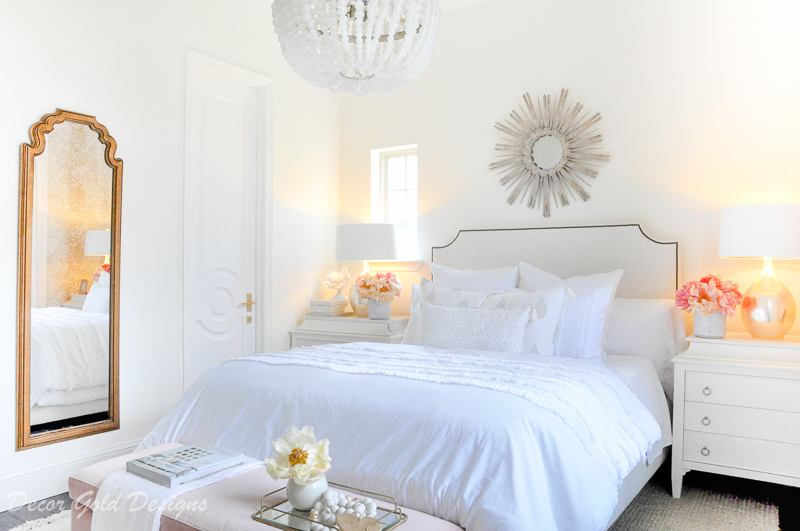 Beautiful designer bedroom white color scheme