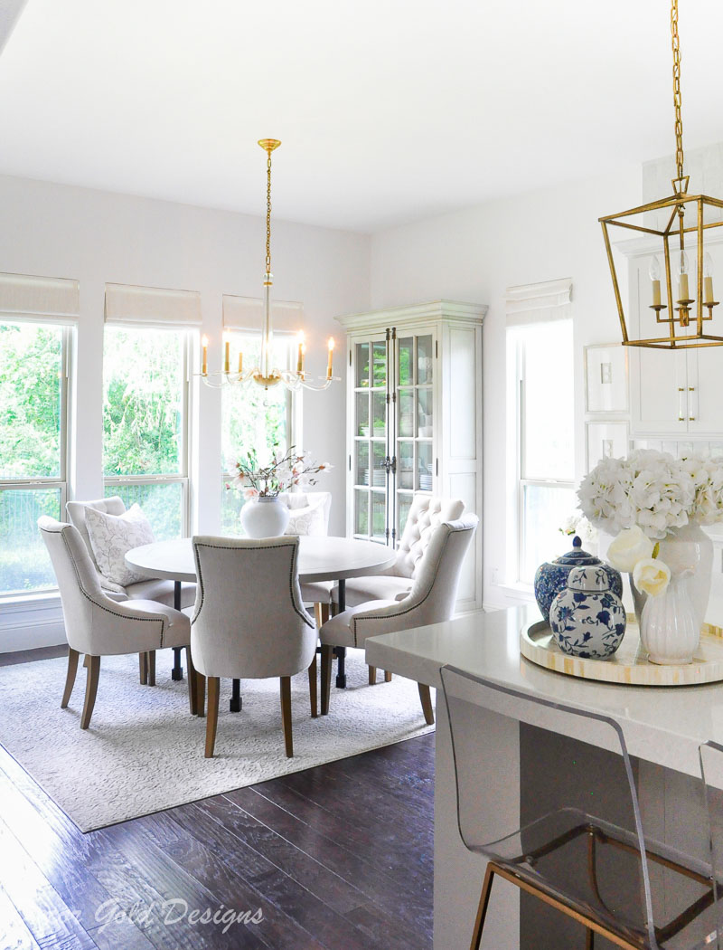 summer home tour styled kitchen breakfast nook