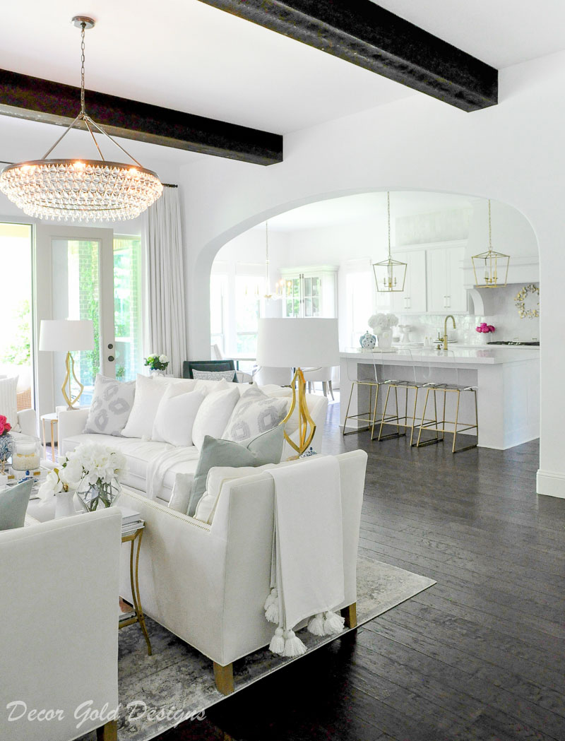 Beautiful summer home tour bright sunny seasonally styled living room