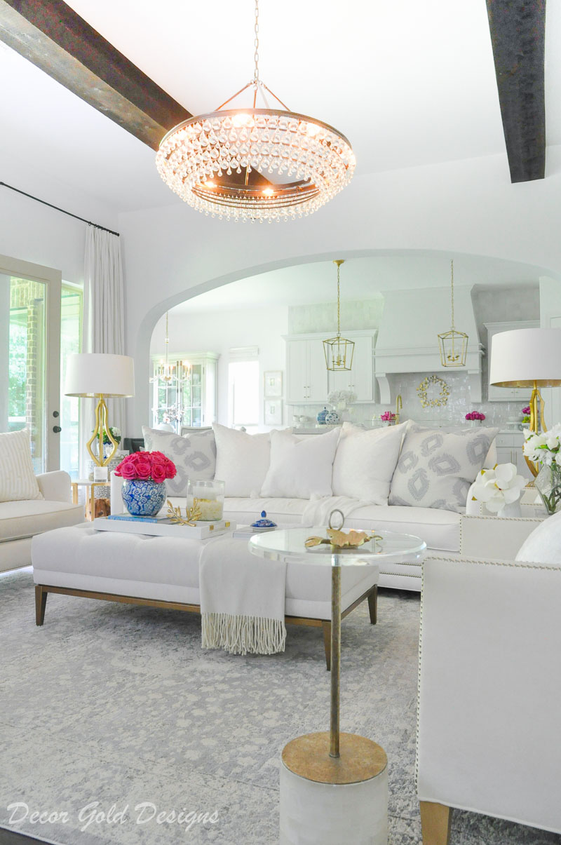 Beautiful summer home tour bright sunny seasonally styled living room